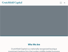 Tablet Screenshot of crutchfieldcapital.com